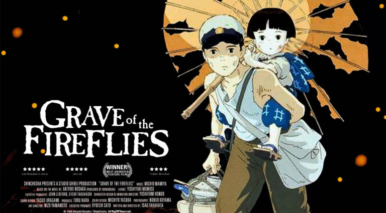 Grave of the Fireflies Studio Ghibli Button Up Hawaiian Shirt - Anime Ape